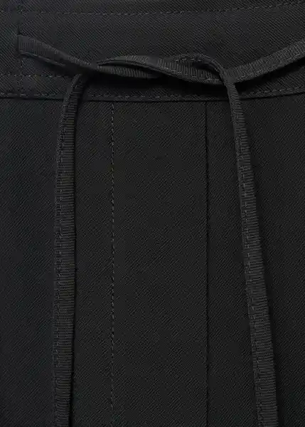 Pantalón Fluido Negro Talla XS Mujer Mango