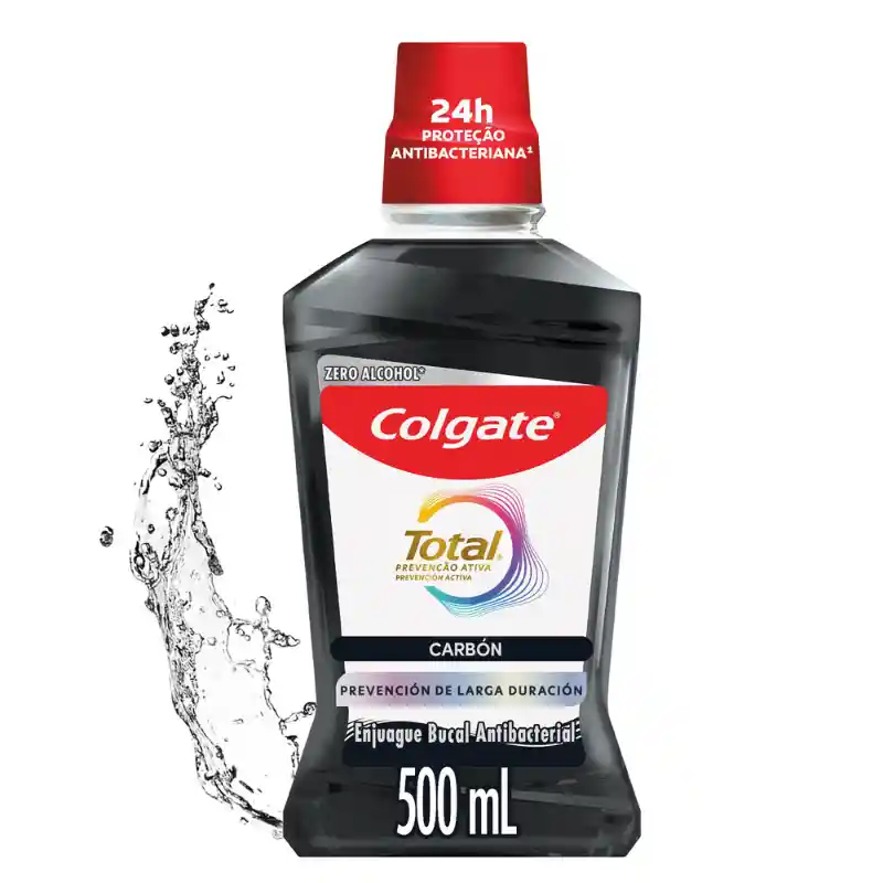 Enjuague Bucal Colgate Total Carbón Prevención Activa 500ml