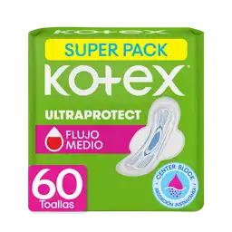 Toallas Femeninas Kotex Ultraprotect  60 Unidades