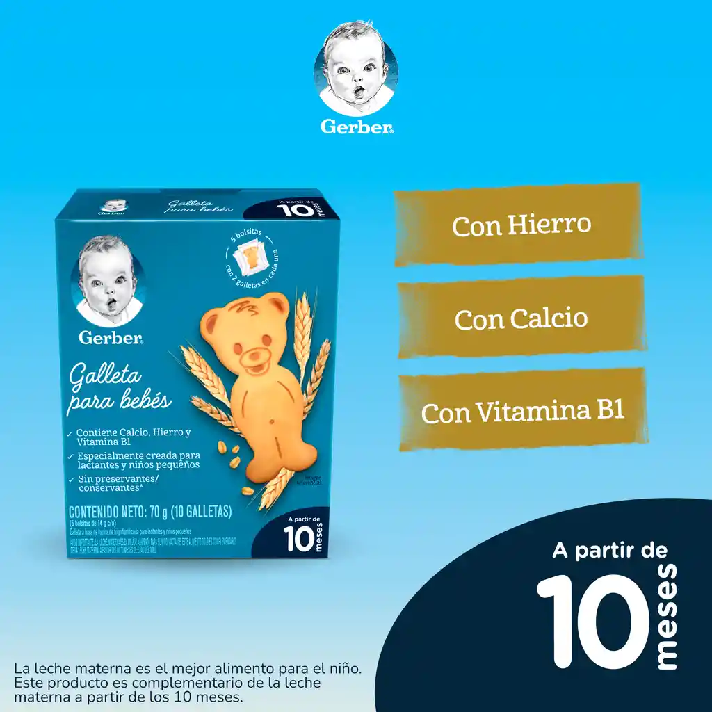 Galletas para bebés GERBER x 70g