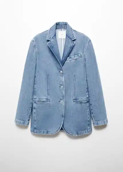 Blazer Americana Rowan Tejano Medio Talla M Mujer Mango