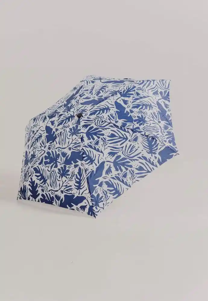Sombrilla Estampada Azul Bco