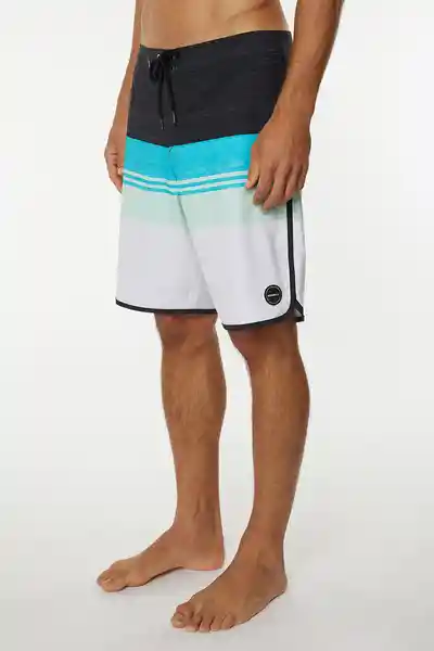 ONeill Short de Baño Four Square Stretch Am Blanco Talla 34