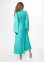 Vestido Rosa-A Turquesa Talla S Mujer Mango