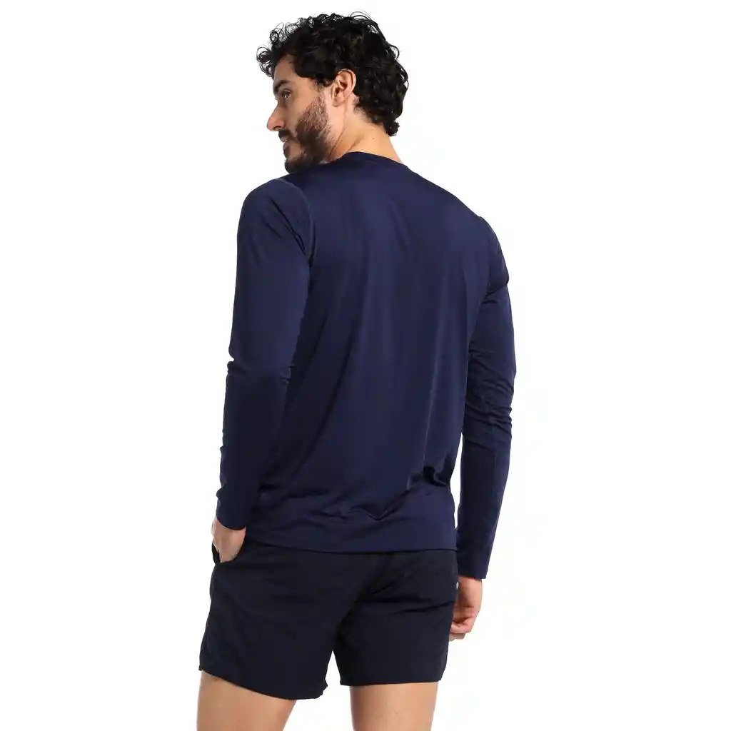 Camiseta Manga Larga Sunshirt Hombre Azul-s