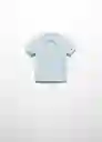 Camiseta Polo Javi6 Celeste Talla 69 Niños Mango