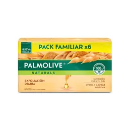 Jabón Palmolive Avena y Azúcar Morena en Barra de 110 g x 6 Und