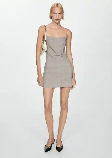 Vestido Sugar Gris Talla M Mujer Mango