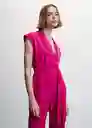 Enterizo Mono Seven Fucsia Talla M Mujer Mango