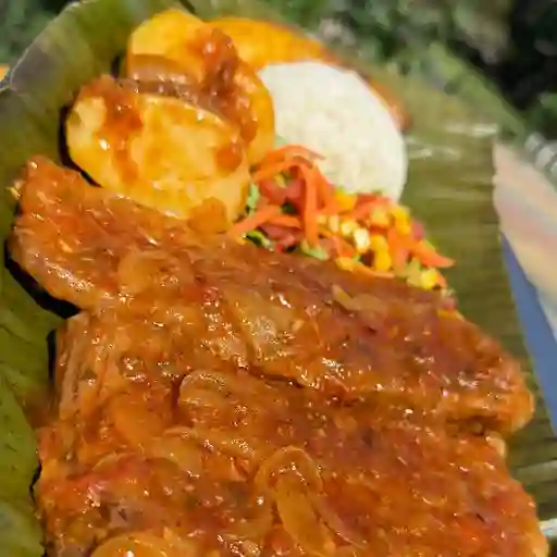 Sobre barriga a la criolla