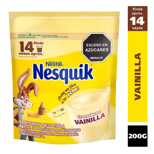 Bebida en polvo NESQUIK sabor a Vainilla x 200g