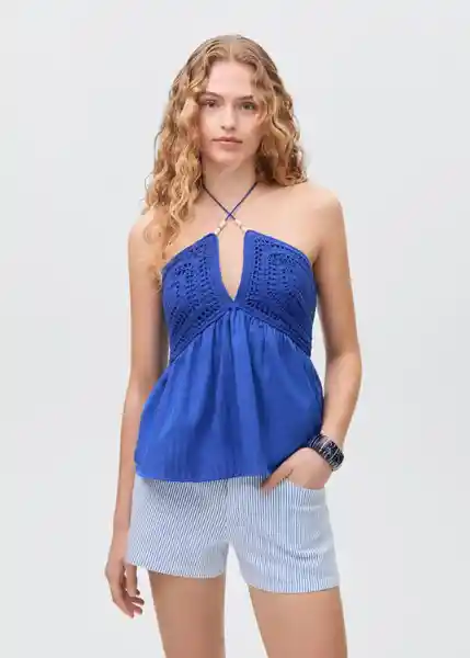 Short Minibs Azul Talla 21 Teen Niñas Mango