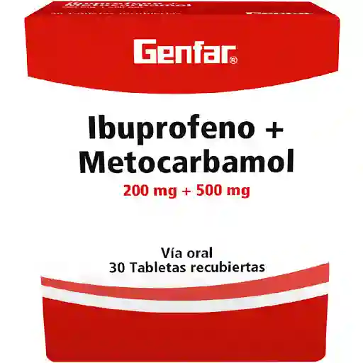 Genfar Ibuprofeno / Metocarbamol (200 mg / 500 mg)