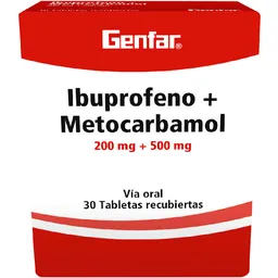 Genfar Ibuprofeno / Metocarbamol (200 mg / 500 mg)