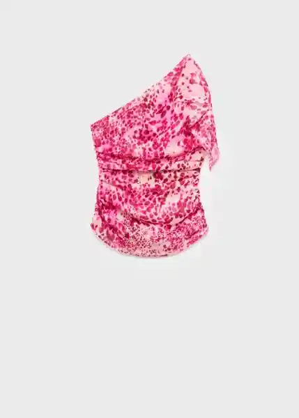 Top Corinne Fucsia Talla M Mujer Mango