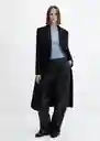 Abrigo Linda Negro Talla L Mujer Mango