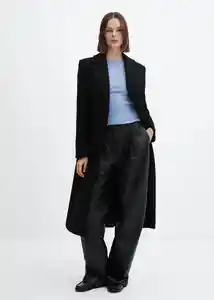 Abrigo Linda Negro Talla L Mujer Mango