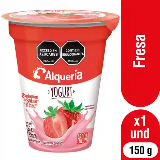 Alquería Yogurt Con Trozos de Fruta Sabor a Fresa