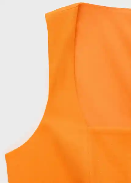 Top Evans Naranja Talla S Mujer Mango