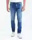 Jean Super Slim Fit-Rider Azul Francés Medio 34/32 Chevignon