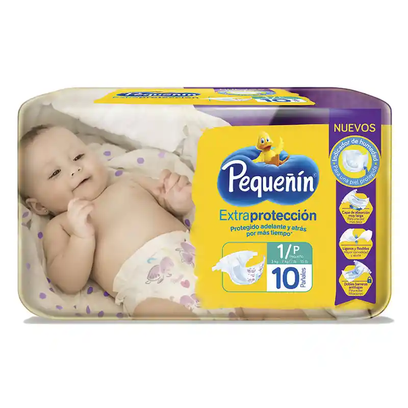 Pequeñín Pañales Desechables Extra Protección Etapa 1