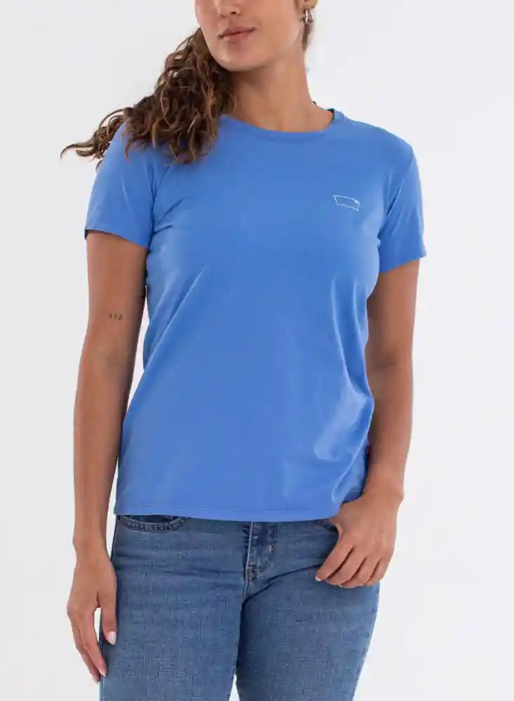 Camiseta Mc Mujer Xs-azul