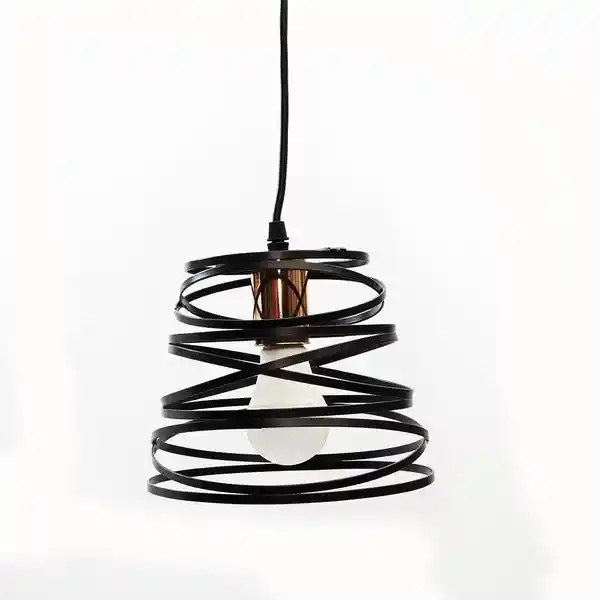 Andrus Lámpara Cesta Colgante 1 Luz Negro LDT-210BL