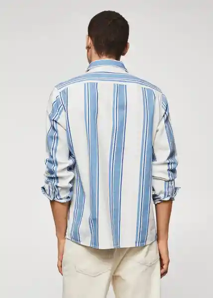 Camisa Raya Índigo Talla M Hombre Mango