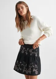 Falda Sari Negro Talla 18 Teen Niñas Mango