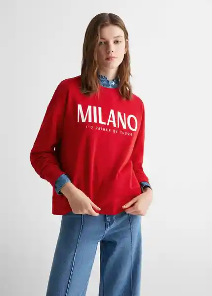 Buzo Sudadera Milano Rojo Talla 22 Niñas Mango