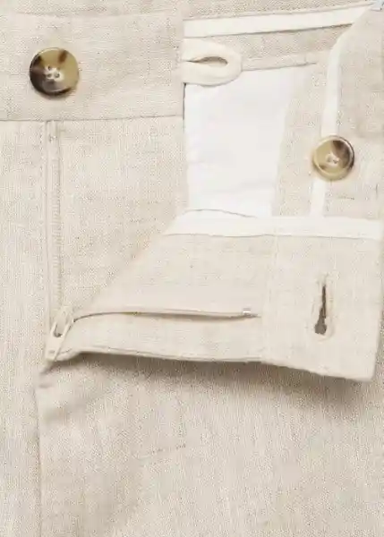Pantalón Oyster Crudo Talla 42 Hombre Mango