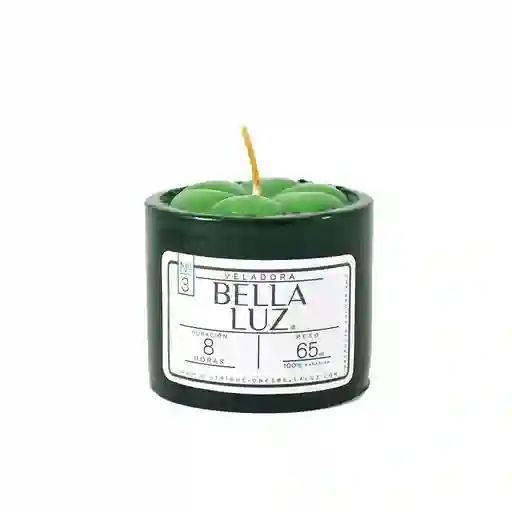 Veladora Verde O3 65 Gr Bella Luz