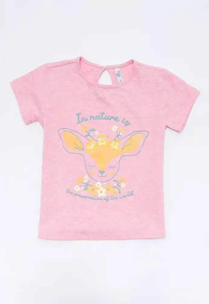 Camiseta Manga Corta 2t-rosado