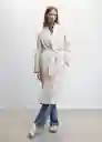 Abrigo Trench Sahara Piedra Talla L Mujer Mango
