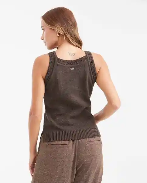Top Tejido Craft Café Tostado Medio Talla XS Chevignon