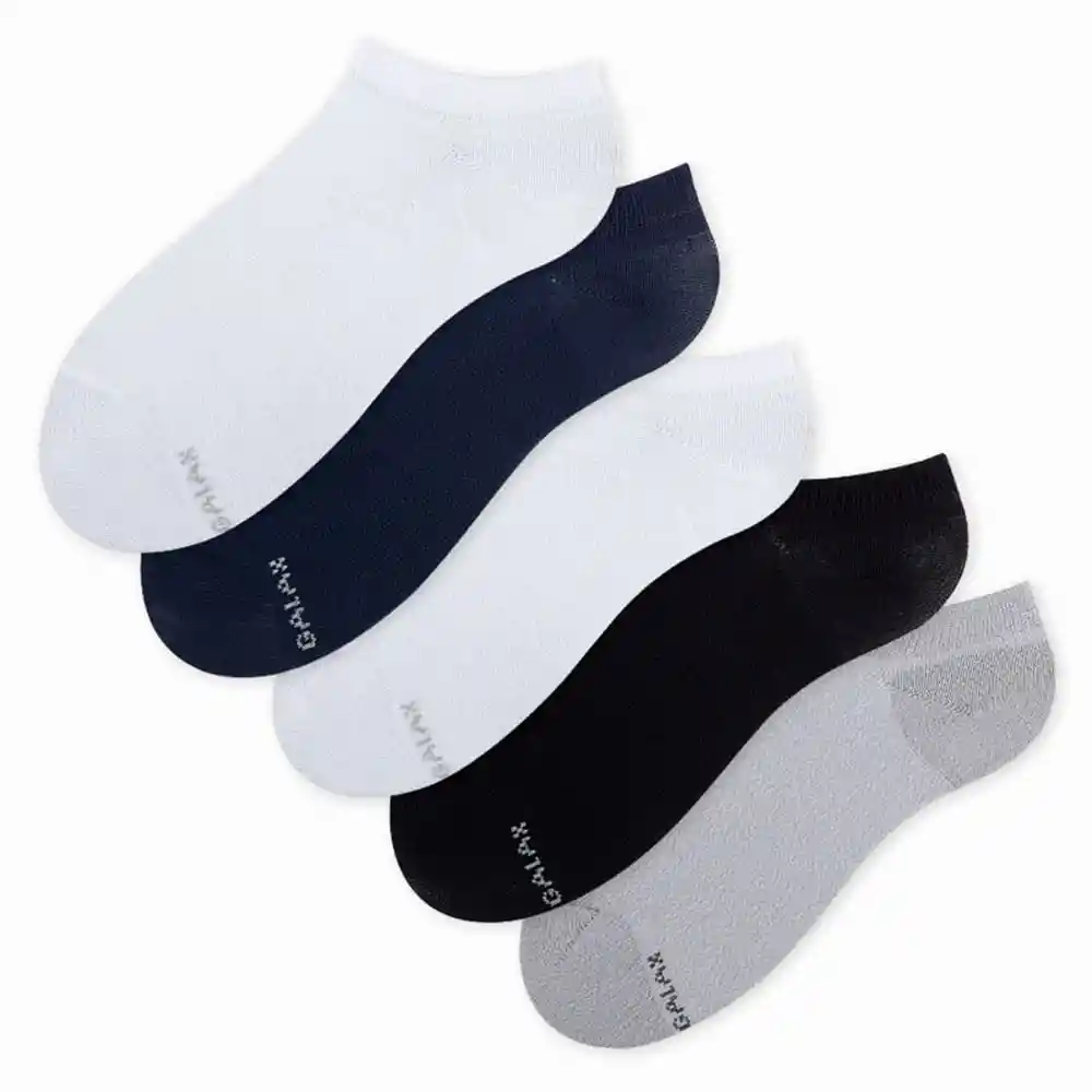 Medias Deportivas Tobilleras Cortas Kids Masculino Sabino Nylon Kd X5 Galax