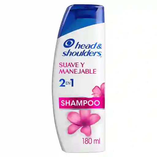 Head & Shoulders Shampoo 2 en 1 Suave y Manejable 180 mL