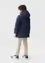 Abrigo Anorak Amerlong Navy Talla 08 Niños Mango