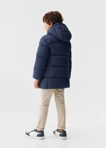 Abrigo Anorak Amerlong Navy Talla 08 Niños Mango