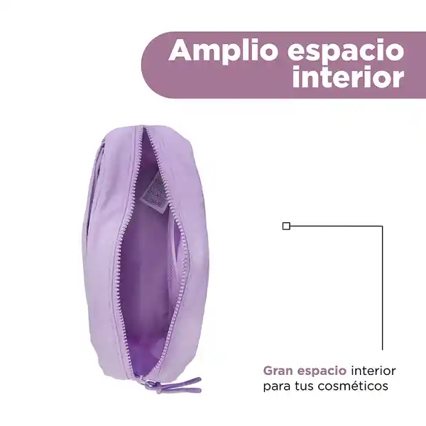 Cosmetiquera Con Cierre Enfrente Lila Miniso