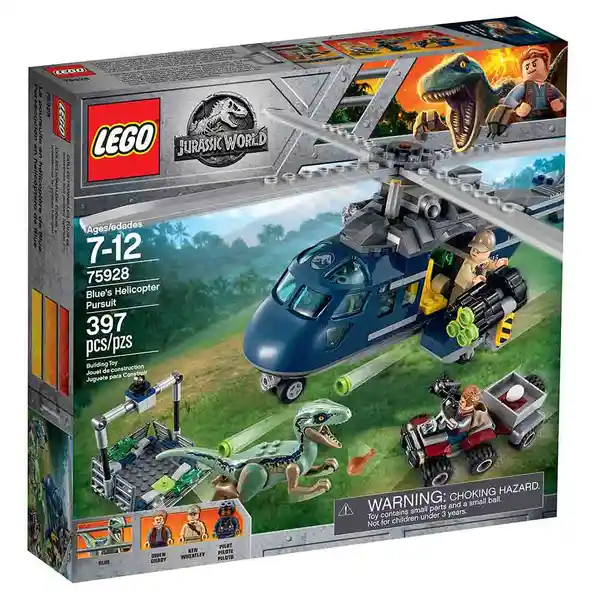 Lego Juego Jurassic World Persecucion en Helicóptero