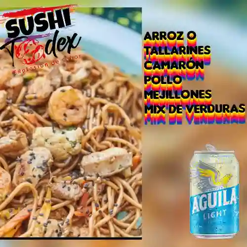 Combo Wok Mar&Tierra + Aguila Light Lta 330ml