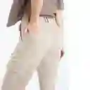  Pantalon Jamba Mujer Beige Polvo Claro Talla 6 Naf-Naf 