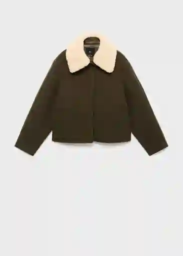 Chaqueta Mus Khaki Talla S Mujer Mango