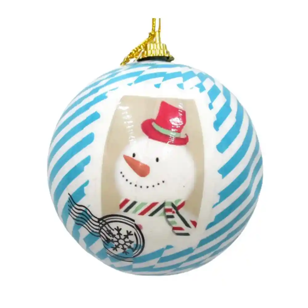 Esfera Estampada Líneas Happy Xmas Krea