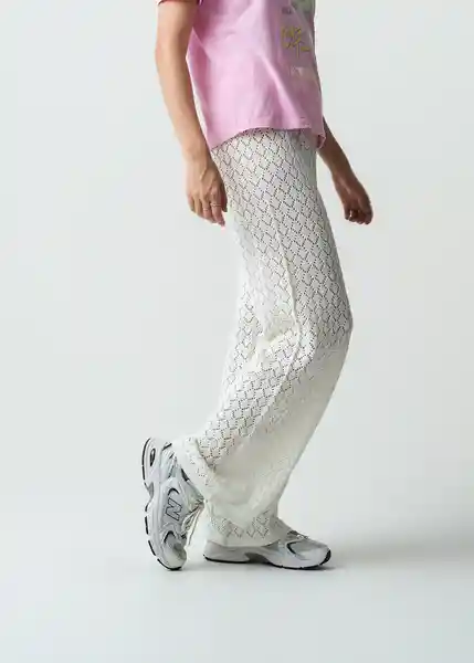 Pantalón Mujer Crudo Marfil Claro T M 432G084 Naf Naf