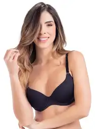 Fi-Formas Intimas Brasier Doble Push up Mujer Negro Talla 34