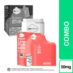 Combo Glucloud Starter Kit Peach Lime Pod Box / 4000 Puff