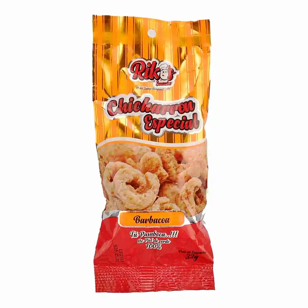 Rikos Pasaboca Chicharrón Especial Bbq