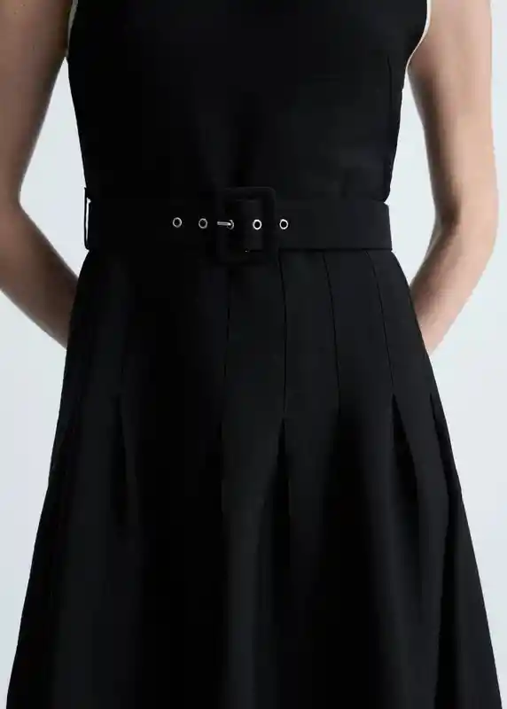 Vestido Camelia Negro Talla S Mujer Mango